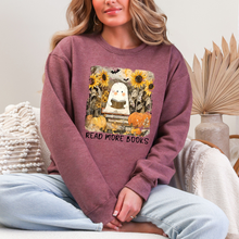 Load image into Gallery viewer, Wholesale Reading Ghost Sunflowers Graphic Tee or Sweatshirt - Heather Dark Maroon Sweatshirt