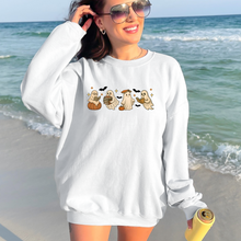 Load image into Gallery viewer, Wholesale Reading Ghosts with Pumpkins Sweatshirt - White Sweatshirt