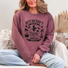 Load image into Gallery viewer, Wholesale Bitchcraft Graphic Tee or Sweatshirt - Heather Dark Maroon Sweatshirt