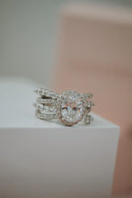 Load image into Gallery viewer, Oval Cut Sterling Silver Ring - Cubic Zirconia