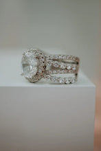 Load image into Gallery viewer, Oval Cut Sterling Silver Ring - Cubic Zirconia