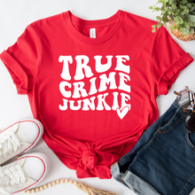 Load image into Gallery viewer, Wholesale True Crime Junkie Graphic Tee - Red Tee