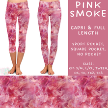Load image into Gallery viewer, IReady to Ship - Pink Smoke Capri Length Leggings - Sport Pocket OS &amp; No Pocket TC2
