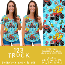 Load image into Gallery viewer, Batch #555 - Cool Characters 7 - Closes 7/13 - ETA mid Sept - 123 Truck Everyday Tank &amp; Tee
