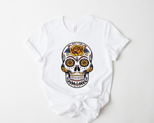 Load image into Gallery viewer, Wholesale Sugar Skull Graphic Tee - White
