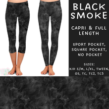 Load image into Gallery viewer, Ready to Ship - Black Smoke Full Length Leggings - No Pocket TC
