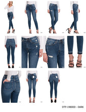 Load image into Gallery viewer, HIGH RISE CROPPED SKINNY DENIM PANTS
