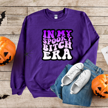 Load image into Gallery viewer, Wholesale Retro Spooky Bitch Era - Purple Sweatshirt
