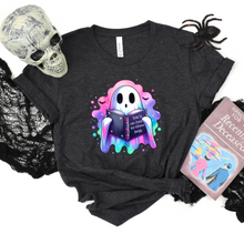 Load image into Gallery viewer, Wholesale How to scare friends Graphic Tee - Heather Charcoal Tee

