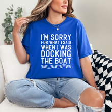 Load image into Gallery viewer, Wholesale Docking the boat Graphic Tee - Royal Tee
