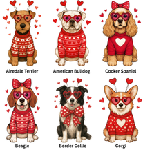 Load image into Gallery viewer, Valentine Dog Breeds Graphic Tee
