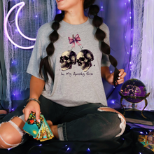 Load image into Gallery viewer, Wholesale Spooky Era Skulls Graphic Tee - Grey Tee
