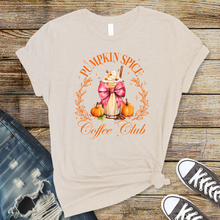 Load image into Gallery viewer, Wholesale Pumpkin spice coffee club Graphic Tee - Heather Dust Tee
