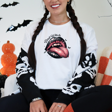 Load image into Gallery viewer, Wholesale Bad Witch Lips Graphic Tee - White Tee
