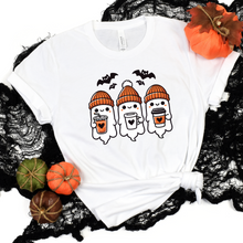 Load image into Gallery viewer, Wholesale Coffee Ghosts Graphic Tee - Heather Team Purple Tee

