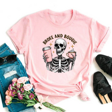 Load image into Gallery viewer, Wholesale Broke and Bougie Graphic Tee - Grey Tee
