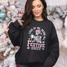 Load image into Gallery viewer, Festive and shit skeleton
