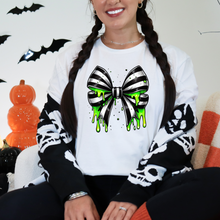 Load image into Gallery viewer, Wholesale Spooky Slime Bow Graphic Tee - White Tee
