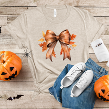 Load image into Gallery viewer, Wholesale Fall Bow Graphic Tee - Black Tee
