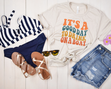 Load image into Gallery viewer, Wholesale Drink on a boat Graphic Tee - Sand Tee
