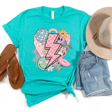 Load image into Gallery viewer, Wholesale Retro Summer Graphic Tee - Teal Tee
