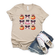 Load image into Gallery viewer, Wholesale Pumpkin Coquette Graphic Tee - Grey Tee
