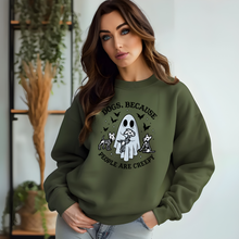 Load image into Gallery viewer, Wholesale Dogs People are creepy - Military Green Sweatshirt
