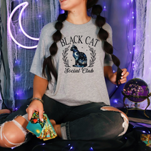 Load image into Gallery viewer, Wholesale Black Cat Social Club Graphic Tee - Grey Tee
