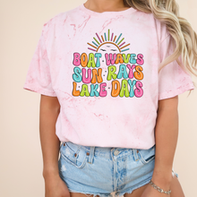 Load image into Gallery viewer, Wholesale Waves Rays Days Graphic Tee - CC Colorblast Clay Tee
