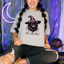Load image into Gallery viewer, Wholesale That Witch Cat Graphic Tee - Grey Tee
