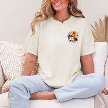Load image into Gallery viewer, Wholesale Flower with Pumpkin Bouquet Graphic Tee - CC Ivory Tee

