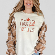 Load image into Gallery viewer, Wholesale I Love Fall Most of All Graphic Tee or Sweatshirt - Natural Tee
