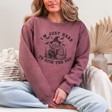 Load image into Gallery viewer, Wholesale Here to Stir the Pot Sweatshirt - Heather Dark Maroon Sweatshirt

