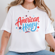 Load image into Gallery viewer, Wholesale Patriotic American Honey Graphic Tee - White Tee
