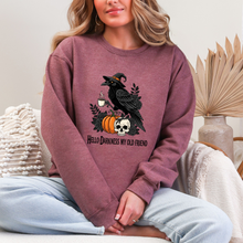 Load image into Gallery viewer, Wholesale Raven Darkness My Friend Sweatshirt - Heather Dark Maroon Sweatshirt
