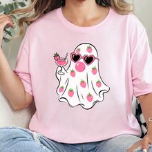 Load image into Gallery viewer, Wholesale Strawberry Ghost Graphic Tee - Soft Pink
