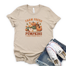 Load image into Gallery viewer, Wholesale Fall Farm Pumpkins Graphic Tee - Heather Forest Tee
