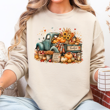 Load image into Gallery viewer, Wholesale Autumn Truck Pumpkin Graphic Sweatshirt - Sand
