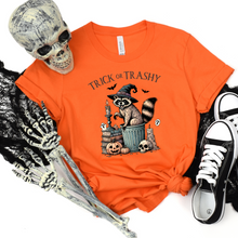 Load image into Gallery viewer, Wholesale Trick or Trashy Graphic Tee - Orange Tee
