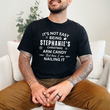 Load image into Gallery viewer, Wholesale Custom Christmas Arm Candy Graphic Tee - Black Tee
