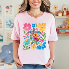 Load image into Gallery viewer, Wholesale Boho Summer Turtle Graphic Tee - Baby Blue Tee
