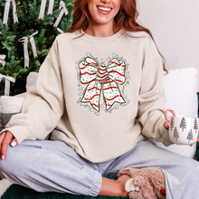 Load image into Gallery viewer, Wholesale Retro Christmas Tree Bow Sweatshirt - Sand Sweatshirt
