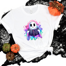 Load image into Gallery viewer, Wholesale How to scare friends Graphic Tee - White Tee
