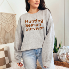 Load image into Gallery viewer, Wholesale Hunting Season Survivor Sweatshirt - Sport Grey Sweatshirt
