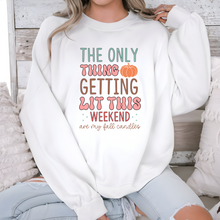 Load image into Gallery viewer, Wholesale Fall Candles Getting Lit Sweatshirt - White Sweatshirt
