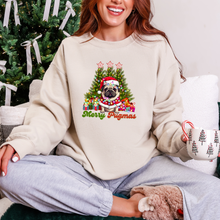 Load image into Gallery viewer, Wholesale Merry Pugmas Sweatshirt - Sand Sweatshirt
