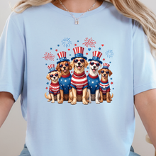 Load image into Gallery viewer, Wholesale Dogs Patriotic Graphic Tee - Baby Blue Tee
