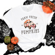 Load image into Gallery viewer, Wholesale Girly Farm Fresh Pumpkins Graphic Tee - Heather Dust Tee
