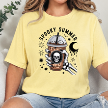 Load image into Gallery viewer, Wholesale Spooky Summer Iced Coffee Graphic Tee - Heather French Vanilla
