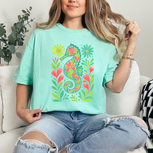 Load image into Gallery viewer, Wholesale Seahorse Floral Graphic Tee - CC Island Reef Tee
